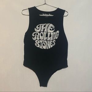 Rolling Stones graphic body suit, size XL, black